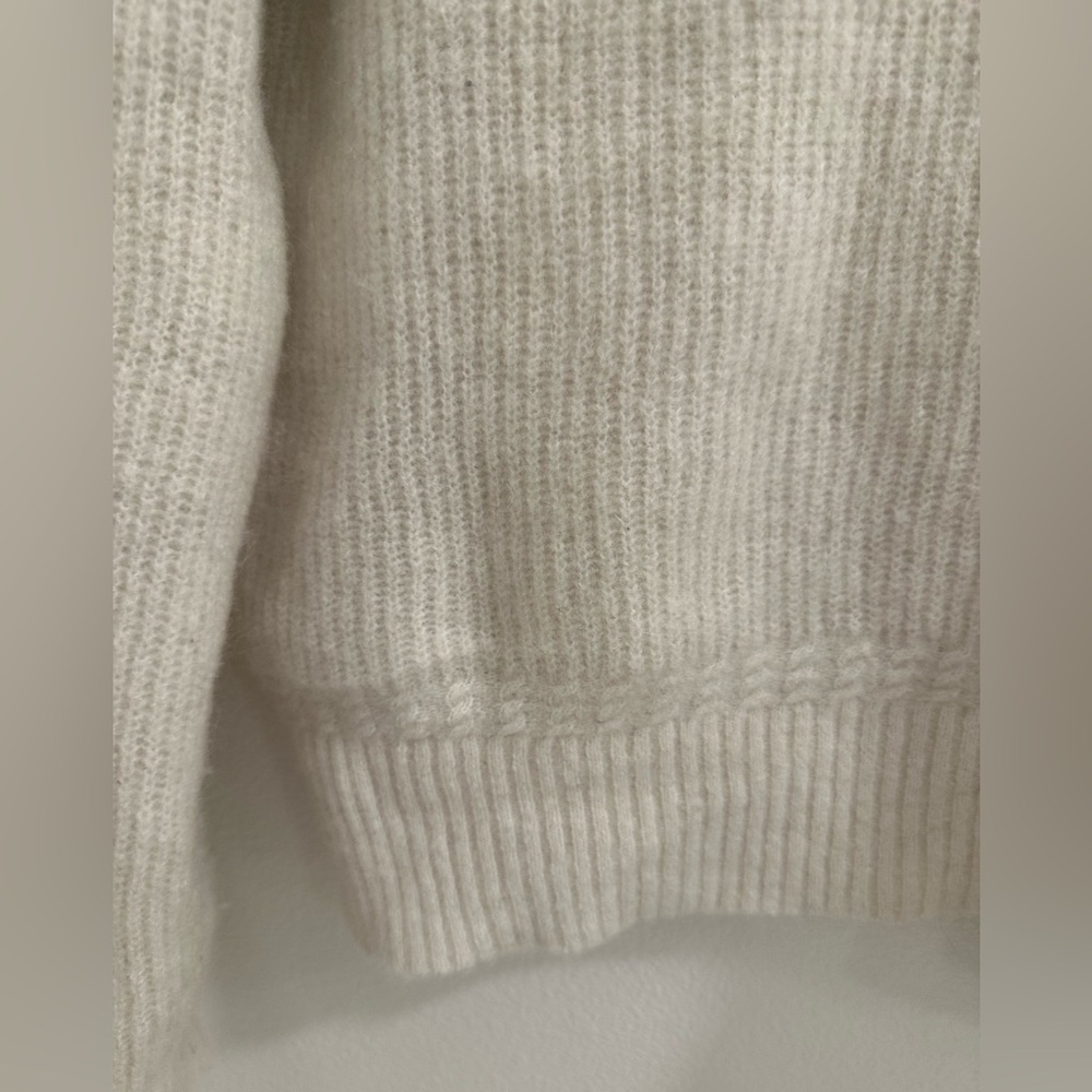 Cream Sezane sweater -pretty details aroundd collar, sleeves and bottom. - Picture 2 of 14
